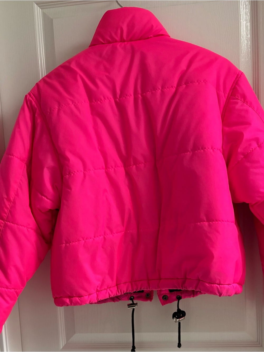 Neon Barbie Pink Puffer Jacket - Picture 3 of 5